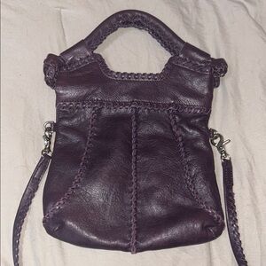 Foley & Corinna Crossbody Dark Purple Leather Handbag